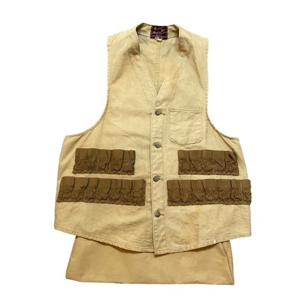 American Fields Vintage Duck Hunting Fishing Shooting‎ Khaki Vest